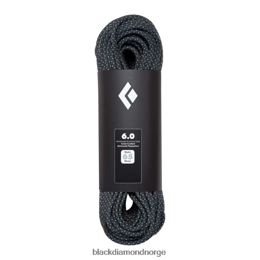 unisex Black Diamond Equipment 6.0 statisk tilbehørsledning svart klatring 4F00X6304